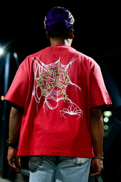CAUGHT IN THE WEB TEE - BLOOD