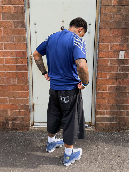 Oversized Nylon Shorts - Black