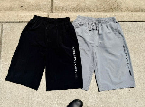 Oversized Nylon Shorts - Black