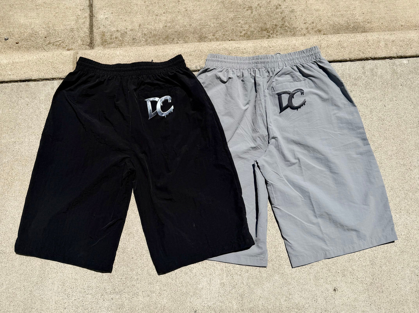 Oversized Nylon Shorts - Black